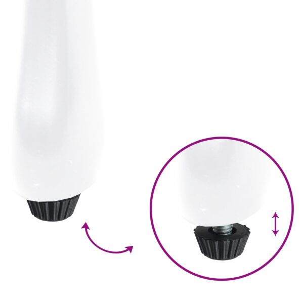 vidaXL 3-dielna bistro súprava do záhrady, biela, z liateho hliníka – Obrázok 12