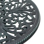 vidaXL 3-dielna záhradná bistro súprava zelená liatina – Obrázok 10