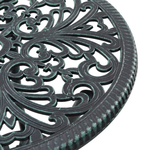 vidaXL 3-dielna záhradná bistro súprava zelená liatina – Obrázok 10