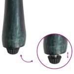 vidaXL 3-dielna záhradná bistro súprava zelená liatina – Obrázok 12