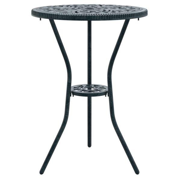 vidaXL 3-dielna záhradná bistro súprava zelená liatina – Obrázok 5