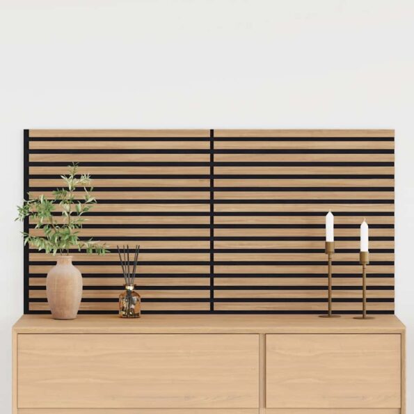 vidaXL akustické nástenné panely 2 ks lamelové 60,5x60 cm dubová dyha – Obrázok 3