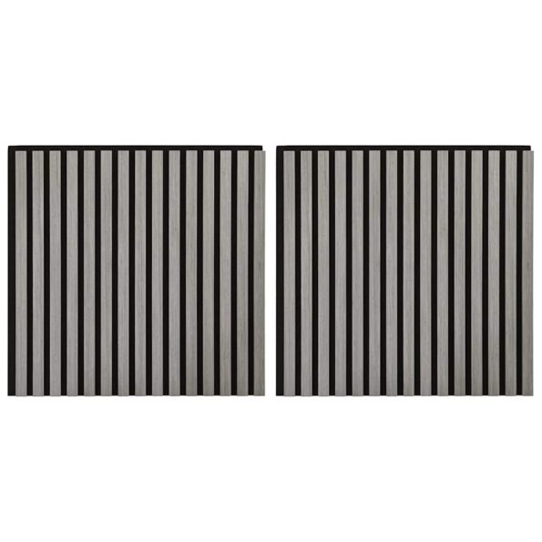 vidaXL akustické nástenné panely 2 ks lamelové 60,5x60 cm dubová dyha – Obrázok 2