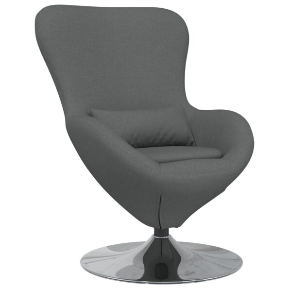 vidaXL Vajíčkové kreslo Tmavo šedá 63 x 73 x 90 cm látka – Obrázok 2