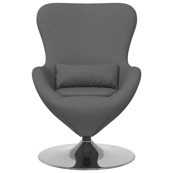 vidaXL Vajíčkové kreslo Tmavo šedá 63 x 73 x 90 cm látka – Obrázok 4