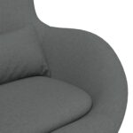 vidaXL Vajíčkové kreslo Tmavo šedá 63 x 73 x 90 cm látka – Obrázok 7