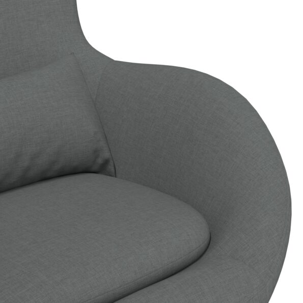 vidaXL Vajíčkové kreslo Tmavo šedá 63 x 73 x 90 cm látka – Obrázok 7