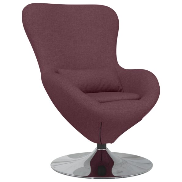 vidaXL Vajíčkové kreslo Fialová 63 x 73 x 90 cm látka – Obrázok 2