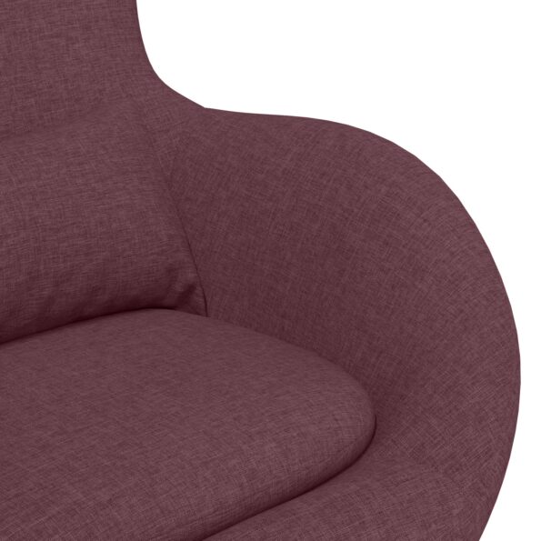 vidaXL Vajíčkové kreslo Fialová 63 x 73 x 90 cm látka – Obrázok 7