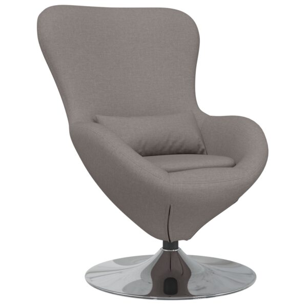vidaXL Vajíčkové kreslo Sivohnedá 63 x 73 x 90 cm látka – Obrázok 2