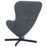 vidaXL Vajíčkové kreslo Tmavo šedá 63 x 73 x 90 cm Zamat – Obrázok 6