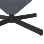 vidaXL Vajíčkové kreslo Tmavo šedá 63 x 73 x 90 cm Zamat – Obrázok 8