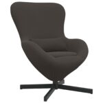 vidaXL Vajíčkové kreslo Tmavo šedá 63 x 73 x 90 cm látka – Obrázok 2