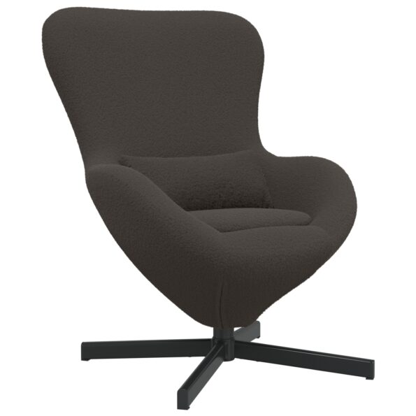 vidaXL Vajíčkové kreslo Tmavo šedá 63 x 73 x 90 cm látka – Obrázok 2