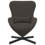 vidaXL Vajíčkové kreslo Tmavo šedá 63 x 73 x 90 cm látka – Obrázok 4