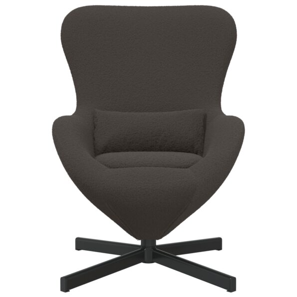vidaXL Vajíčkové kreslo Tmavo šedá 63 x 73 x 90 cm látka – Obrázok 4