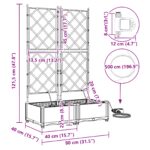 vidaXL Záhradné kvetináče s vodným zavlažovacím systémom 2 ks Hnedá – Obrázok 9