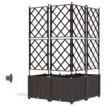 vidaXL Záhradné kvetináče so systémom zavlažovania 3 ks Hnedá – Obrázok 6