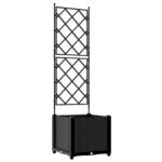 vidaXL záhradný kvetináč s trelisé čierny 40x40x143 cm – Obrázok 2