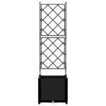 vidaXL záhradný kvetináč s trelisé čierny 40x40x143 cm – Obrázok 4