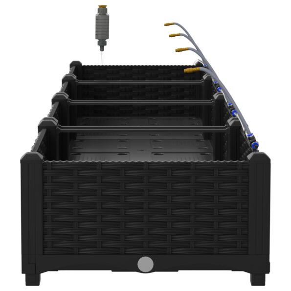 42002844_6.jpg vidaXL Záhradné kvetináče so zavlažovacím systémom 4 ks Čierna – Obrázok 6