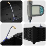 vidaXL Záhradné kvetináče so zavlažovacím systémom 4 ks Čierna – Obrázok 8