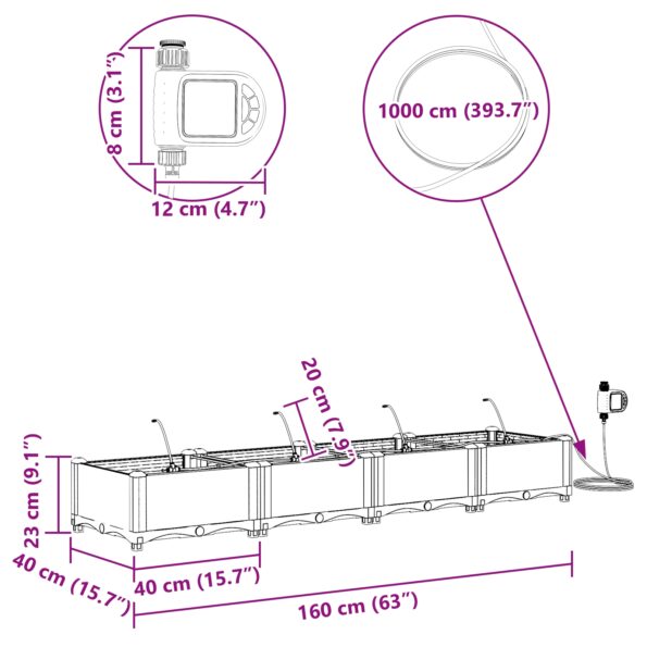 42002844_9.jpg vidaXL Záhradné kvetináče so zavlažovacím systémom 4 ks Čierna – Obrázok 9