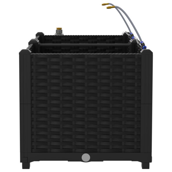 vidaXL Záhradné kvetináče so systémom zavlažovania 2 ks Čierna – Obrázok 5