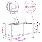 vidaXL Záhradné kvetináče so systémom zavlažovania 2 ks Čierna – Obrázok 8