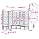 vidaXL Záhradné nádoby so systémom zavlažovania 5 ks Čierna – Obrázok 10