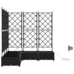 vidaXL Záhradné nádoby so systémom zavlažovania 5 ks Čierna – Obrázok 5