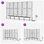 vidaXL Záhradné nádoby so systémom zavlažovania 5 ks Čierna – Obrázok 9