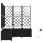 vidaXL Záhradné kvetináče so systémom zavlažovania 5 ks Čierna – Obrázok 4