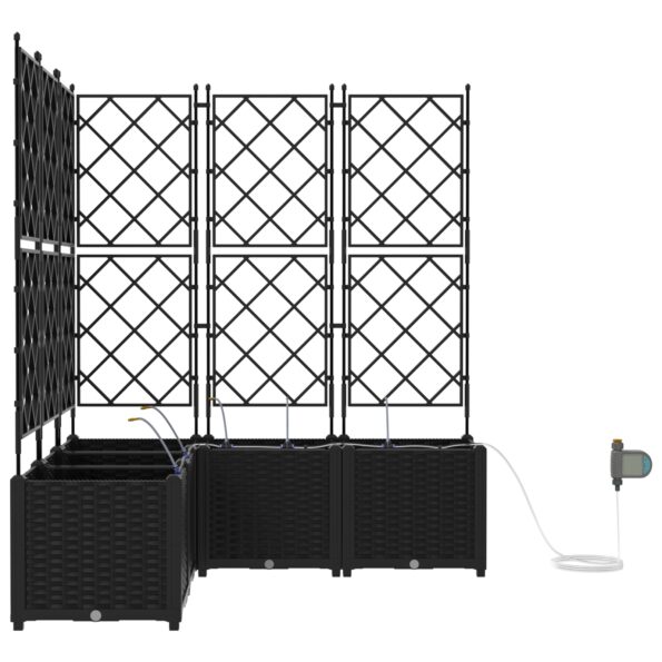 vidaXL Záhradné kvetináče so systémom zavlažovania 5 ks Čierna – Obrázok 4