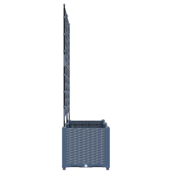 vidaXL Záhradný kvetináč s treliskom 2 ks Sivý 80x40x143 cm – Obrázok 5