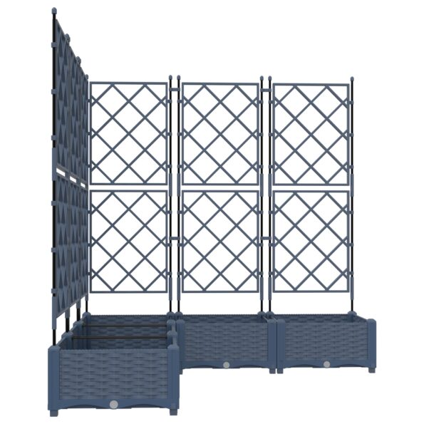 42002865_5.jpg vidaXL Záhradný kvetináč s mriežkou 5 ks Sivý 120x120x125.5 cm – Obrázok 5