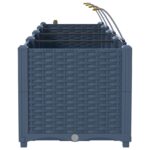 vidaXL Záhradné truhlíky so zavlažovacím systémom 4 ks Sivé – Obrázok 6