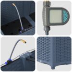 vidaXL Záhradné truhlíky so zavlažovacím systémom 4 ks Sivé – Obrázok 8