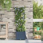 vidaXL Záhradné kvetináče so systémom zavlažovania šedé – Obrázok 3