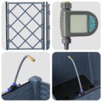 vidaXL Záhradné kvetináče so systémom zavlažovania šedé – Obrázok 8