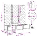 vidaXL Záhradné kvetináče so zavlažovacím systémom 3 ks Sivá – Obrázok 9