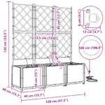 vidaXL Záhradné kvetináče so systémom zavlažovania 3 ks Šedé – Obrázok 9