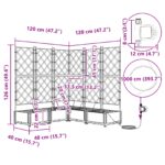 vidaXL Záhradné črepníky so zavlažovacím systémom 5 ks Šedé – Obrázok 8