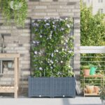 vidaXL Záhradné kvetináče so systémom zavlažovania 2 ks Svetlosivá – Obrázok 3