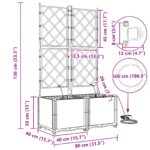 vidaXL Záhradné kvetináče so systémom zavlažovania 2 ks Svetlosivá – Obrázok 9