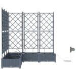 vidaXL Záhradné črepníky so zavlažovacím systémom 5 ks Svetlosivá – Obrázok 5