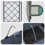 vidaXL Záhradné črepníky so zavlažovacím systémom 5 ks Svetlosivá – Obrázok 7