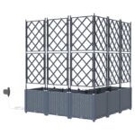 vidaXL Záhradné kvetináče s vodným zavlažovacím systémom 5 ks Svetlosivá – Obrázok 6