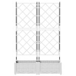 vidaXL Záhradný kvetináč s trelážou 2 ks Biele 80x40x125,5 cm – Obrázok 4