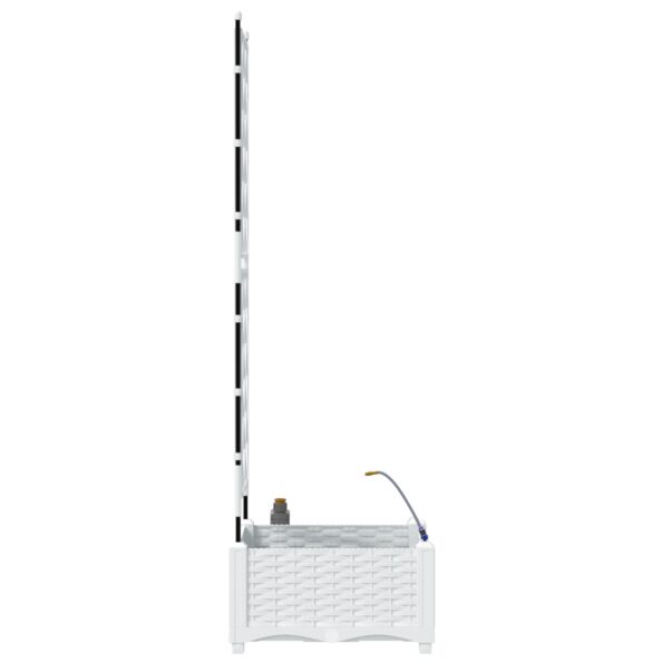 vidaXL Záhradné kvetináče so zavlažovacím systémom Biela – Obrázok 6